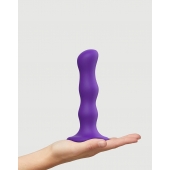 Фиолетовая насадка Strap-On-Me Dildo Geisha Balls size M - Strap-on-me - купить с доставкой в Рыбинске