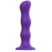 Фиолетовая насадка Strap-On-Me Dildo Geisha Balls size M - Strap-on-me - купить с доставкой в Рыбинске
