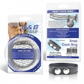 Кольцо на пенис SNAP COCK RING из искусственной кожи на клепках - BlueLine - в Рыбинске купить с доставкой