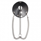 Утяжка для мошонки из искусственной кожи с цепочками PARACHUTE BALL STRETCHER - BlueLine - купить с доставкой в Рыбинске