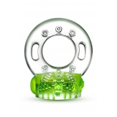 Зеленое эрекционное виброкольцо Arouser Vibrating C-Ring - Blush Novelties - в Рыбинске купить с доставкой