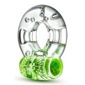 Зеленое эрекционное виброкольцо Arouser Vibrating C-Ring - Blush Novelties - в Рыбинске купить с доставкой