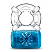 Синее эрекционное виброкольцо Pleaser Rechargeable C-Ring - Blush Novelties - в Рыбинске купить с доставкой