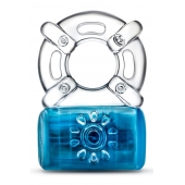 Синее эрекционное виброкольцо One Night Stand Vibrating C-Ring - Blush Novelties - в Рыбинске купить с доставкой