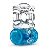 Синее эрекционное виброкольцо One Night Stand Vibrating C-Ring - Blush Novelties - в Рыбинске купить с доставкой
