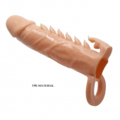 Телесная удлиняющая насадка Penis Sleeve Emmitt - 17 см. - Baile - в Рыбинске купить с доставкой