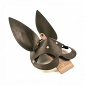 Черная гладкая маска  Зайка  с длинными ушками - Crazy Handmade - купить с доставкой в Рыбинске