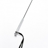 Черный кожаный стек с гладкой ручкой - 55 см. - Crazy Handmade - купить с доставкой в Рыбинске