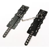 Узорчатые кожаные оковы с регулируемыми ремешками - Crazy Handmade - купить с доставкой в Рыбинске