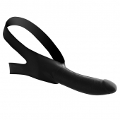 Черный кляп-страпон Masters Mini Face Fuck Strap-On - 14 см. - XR Brands - купить с доставкой в Рыбинске