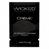 Крем для массажа и мастурбации Wicked Stroking and Massage Creme - 3 мл. - Wicked - купить с доставкой в Рыбинске