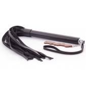 Черная кожаная плеть  Индиго  - 50 см. - Crazy Handmade - купить с доставкой в Рыбинске