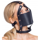 Черный намордник с кляпом-шаром Head Harness With A Gag - Orion - купить с доставкой в Рыбинске