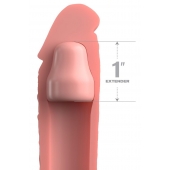 Телесная насадка-удлинитель 1 Inch Silicone X-tension - 17,8 см. - Pipedream - в Рыбинске купить с доставкой