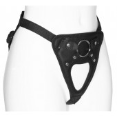 Черный универсальный пояс с фиксацией насадок кольцом - LOVETOY (А-Полимер) - купить с доставкой в Рыбинске