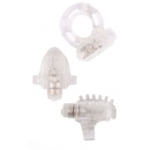 Набор из 3 прозрачных эрекционных колец с вибрацией Teasers Ring Kit - Chisa - в Рыбинске купить с доставкой
