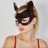 Коричневая кожаная маска  Кошечка - Sitabella - купить с доставкой в Рыбинске