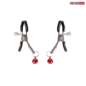 Серебристые зажимы на соски с шариками - Notabu - купить с доставкой в Рыбинске