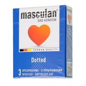 Презервативы с пупырышками Masculan Dotted - 3 шт. - Masculan - купить с доставкой в Рыбинске