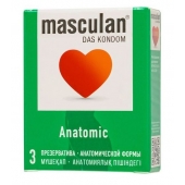 Презервативы анатомической формы Masculan Anatomic - 3 шт. - Masculan - купить с доставкой в Рыбинске