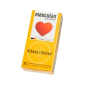 Презервативы с колечками и пупырышками Masculan Ribbed+Dotted - 10 шт. - Masculan - купить с доставкой в Рыбинске