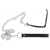 Зажим для половых губ с поводком Pussy Clamp With A Leash - Orion - купить с доставкой в Рыбинске