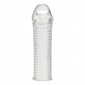 Текстурированная насадка на пенис Clear Textured Penis Enhancing Sleeve Extension - 16,5 см. - BlueLine - в Рыбинске купить с доставкой