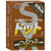 Презервативы Sagami Xtreme FEEL UP с точечной текстурой и линиями прилегания - 3 шт. - Sagami - купить с доставкой в Рыбинске