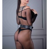 Черный кожаный пояс Sex Game - БДСМ Арсенал - купить с доставкой в Рыбинске