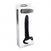 Чёрная насадка-фаллос для двойного проникновения INFLATABLE DILDO SLIM DONG  - 13,5 см. - Toyz4lovers - в Рыбинске купить с доставкой