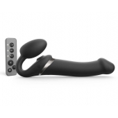 Черный безремневой страпон Multi Orgasm Size L с клиторальной стимуляцией - Strap-on-me - купить с доставкой в Рыбинске