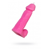 Розовая свеча в форме пениса - 13 см. - Pecado - купить с доставкой в Рыбинске