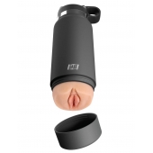 Серый мастурбатор в виде бутылки F*ck Flask - Pipedream - в Рыбинске купить с доставкой