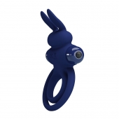 Синее эрекционное кольцо с вибростимуляцией клитора Powerful Ring - Baile - в Рыбинске купить с доставкой