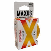 Презервативы анатомической формы Maxus Sensual - 3 шт. - Maxus - купить с доставкой в Рыбинске