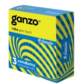 Классические презервативы с обильной смазкой Ganzo Classic - 3 шт. - Ganzo - купить с доставкой в Рыбинске