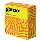 Ароматизированные презервативы Ganzo Juice - 3 шт. - Ganzo - купить с доставкой в Рыбинске
