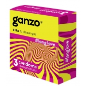 Презервативы с анестетиком для продления удовольствия Ganzo Long Love - 3 шт. - Ganzo - купить с доставкой в Рыбинске