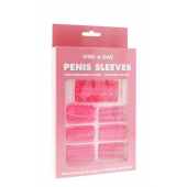 Набор из 7 розовых насадок на пенис ONE-A-DAY PENIS SLEEVES PINK - Seven Creations - в Рыбинске купить с доставкой