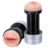 Двусторонний мастурбатор REALSTUFF 2 IN 1 HUMMER MOUTH   VAGINA - ротик и вагина - Dream Toys - в Рыбинске купить с доставкой