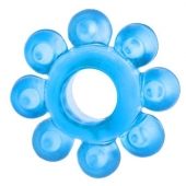 Голубая гелевая насадка-цветок - Toyfa Basic - в Рыбинске купить с доставкой