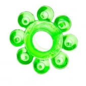 Зеленое эрекционное кольцо-цветок - Toyfa Basic - в Рыбинске купить с доставкой