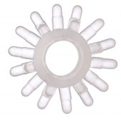 Прозрачное гелевое эрекционное кольцо с шипиками - Toyfa Basic - в Рыбинске купить с доставкой