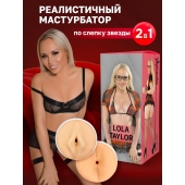 Двусторонний мастурбатор Lola Taylor - 22 см. - ФлешНаш - в Рыбинске купить с доставкой