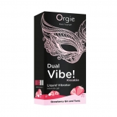 Съедобный жидкий вибратор Dual Vibe! со вкусом клубничного джина с тоником - 15 мл. - ORGIE - купить с доставкой в Рыбинске