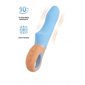 Голубой силиконовый вибратор Bluebell - 18,5 см. - ToyFa