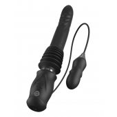 Черный автоматический вибромассажер с вибропулей Ultimate Silicone Thruster - Pipedream - купить с доставкой в Рыбинске