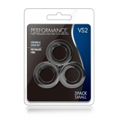 Набор из 3 черных эрекционных колец Black Small Penis Rings - Blush Novelties - в Рыбинске купить с доставкой