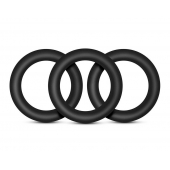 Набор из 3 черных эрекционных колец Black Small Penis Rings - Blush Novelties - в Рыбинске купить с доставкой