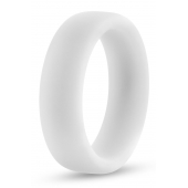 Белое люминесцентное эрекционное кольцо Silicone Glo Cock Ring - Blush Novelties - в Рыбинске купить с доставкой